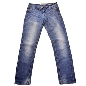 Paris Blues Jeans Women 5 Blue Straight Leg Low Rise Stretch Denim Medium Wash